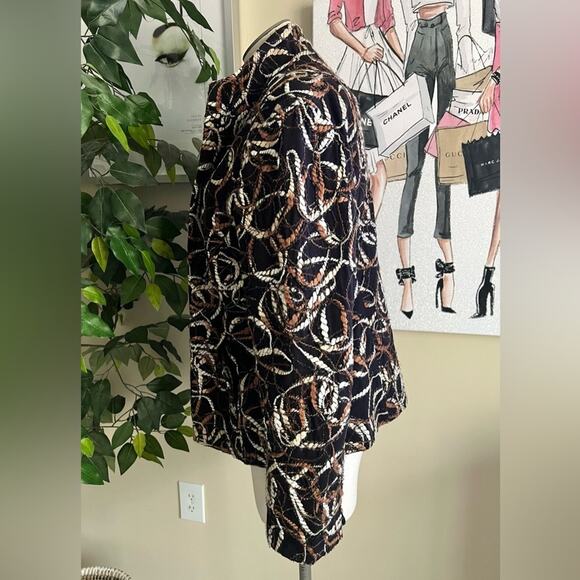 Joni B. Dressy Vintage Y2K Yarn Knit Rope Embroidered Career Blazer Size Medium - Picture 4 of 9